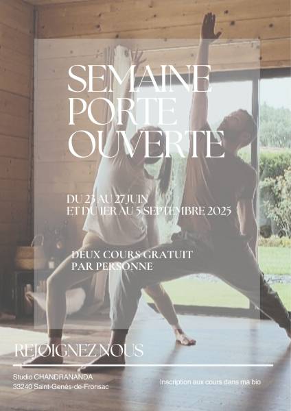 Découvrir un lieu de bien-être avec yoga, massages et ateliers lors d’une porte ouverte près de Bordeaux, Libourne et Saint André de Cubzac